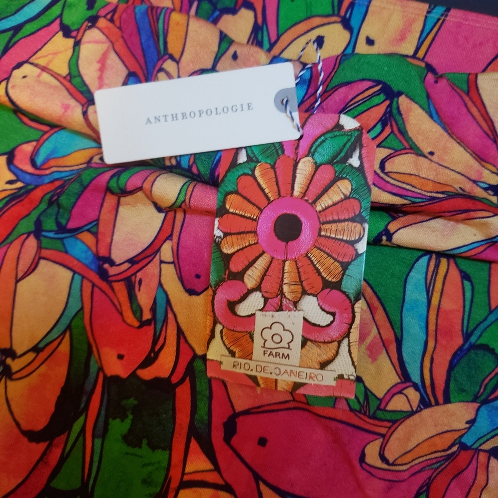 Anthropologie bold bright skirt size XL